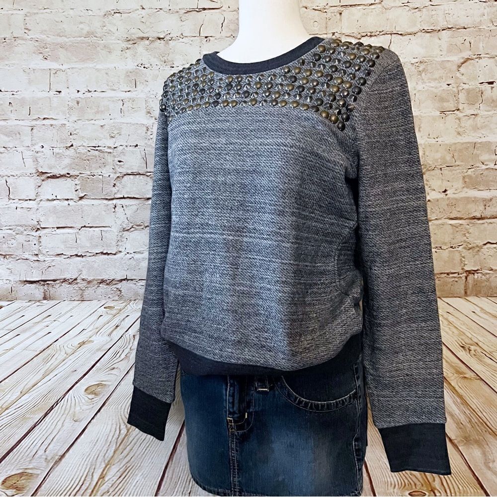 J. Crew vintage studded terry sweatshirt